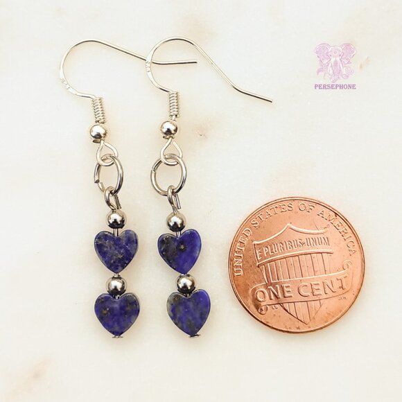 “Danu” Celtic Goddess Earrings | Lapis Lazuli | Sterling Silver | Handmade - Picture 1 of 8